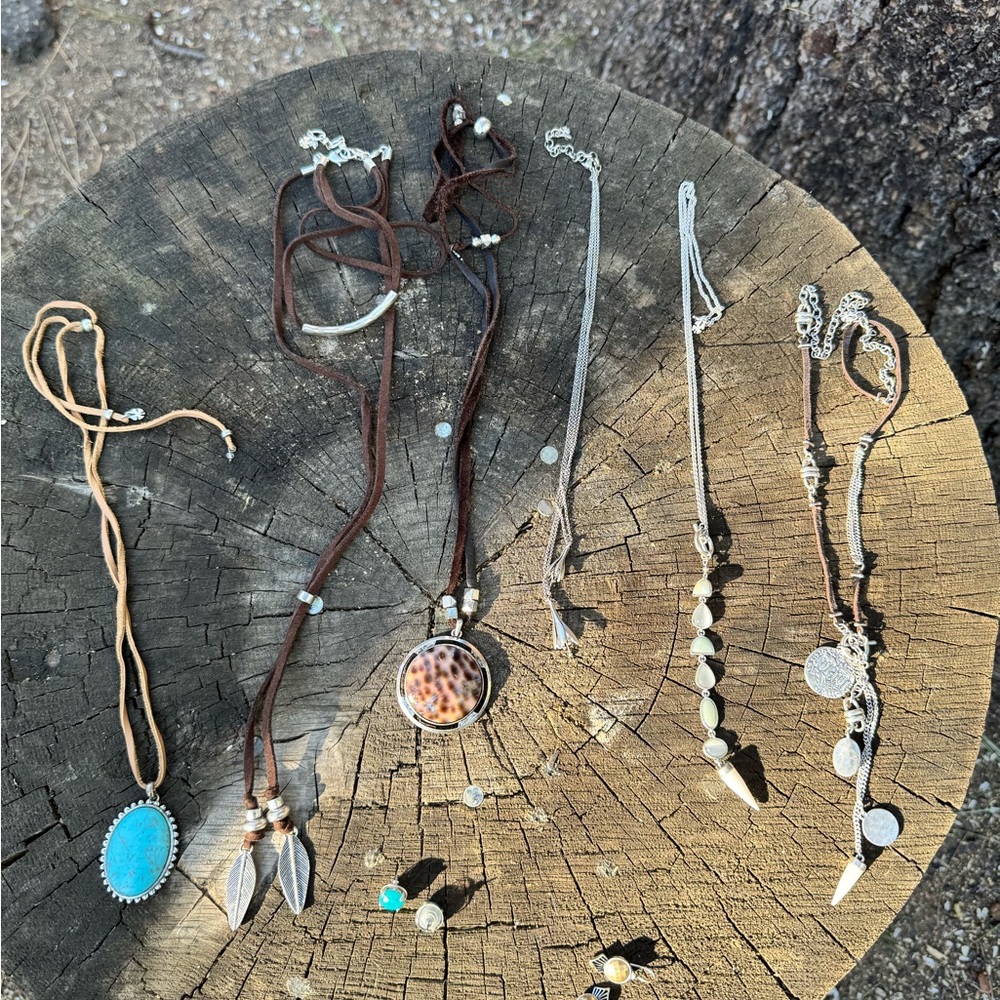Lucky brand jewelry set of 6 necklaces and 2 sets of earrings